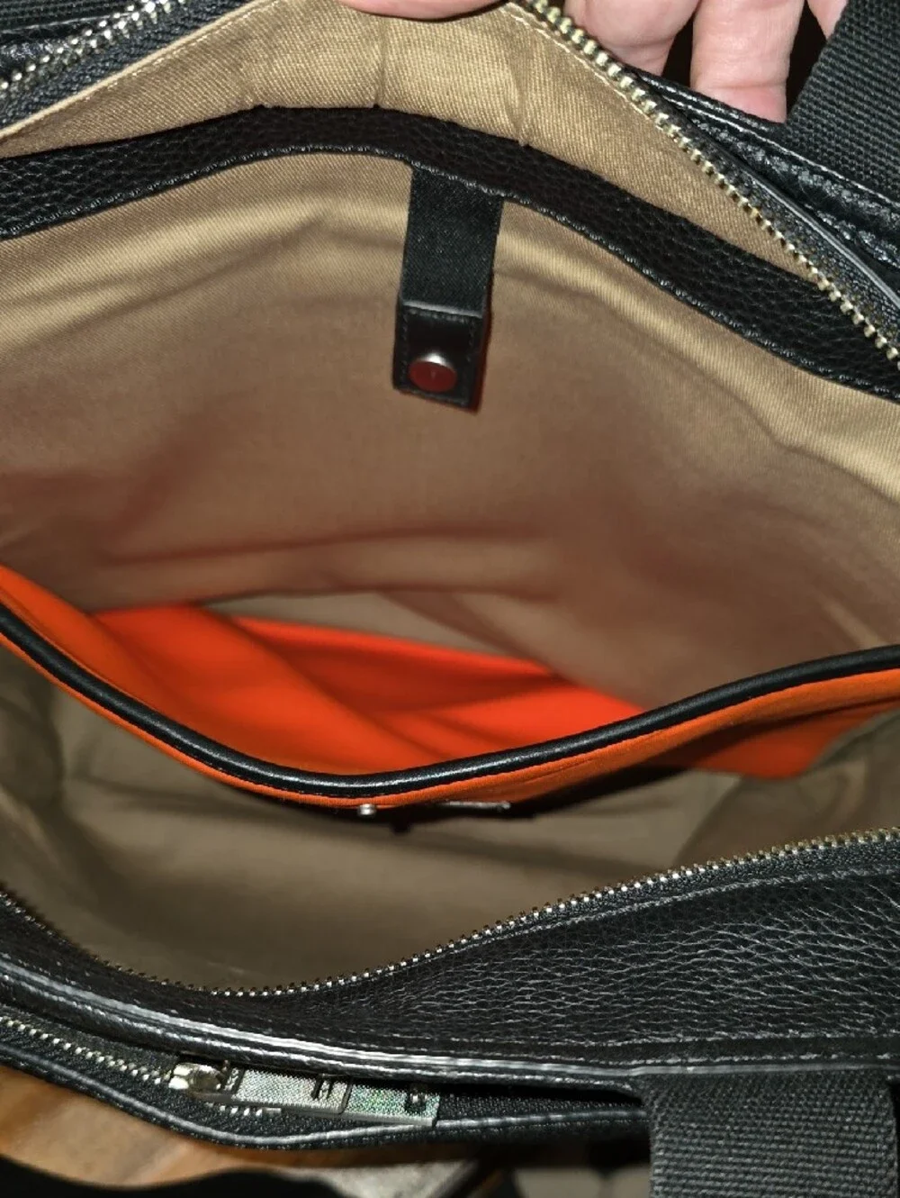 Jack Spade Pebbled Leather Set -Utility Tote w/ Removable Strap and Large Wallet
